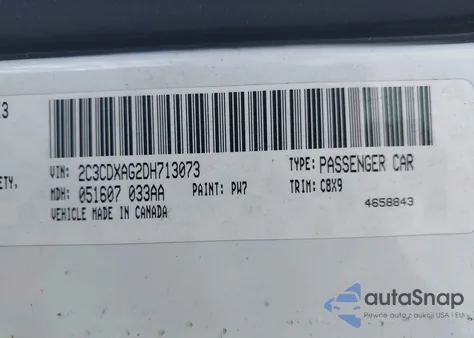 2013 Dodge Charger Police from USA, damaged, VIN 2C3CDXAG2DH713073